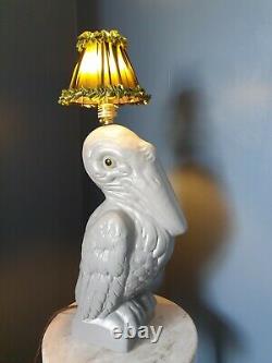 Extrêmement Rare Abigail Ahern Limited Edition Ceramic Pelican Lamp, Nuance Originale
