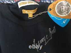 Extrêmement Rare, George Best Double Signé, T-shirt Busby Syle, Nouvelle Marque Coa