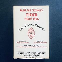 Extrêmement Rare New Vintage 1983 Aleister Crowley Thoth Tarot Cards Complete Box