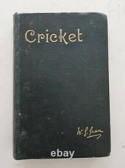Extrêmement Rare W. G Grace Cricket Angleterre Grand Livre Signé En Personne Wg Ashes