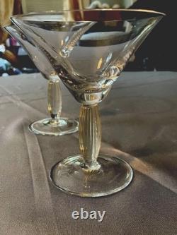 Extrêmement rare ! 2 verres à martini Villeroy & Boch New Cottage / pieds ambre