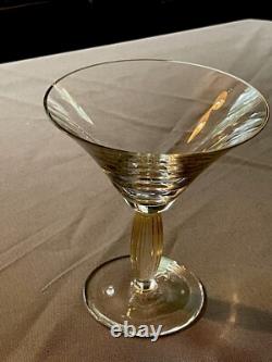 Extrêmement rare ! 2 verres à martini Villeroy & Boch New Cottage / pieds ambre
