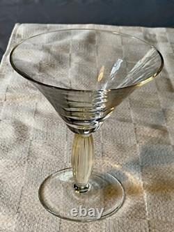 Extrêmement rare ! 2 verres à martini Villeroy & Boch New Cottage / pieds ambre