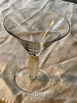Extrêmement rare ! 2 verres à martini Villeroy & Boch New Cottage / pieds ambre