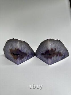 Extrêmement rare GRANDE Pierre d'agate blanche et violette