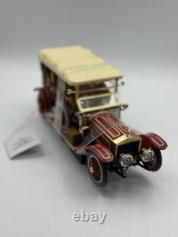 Franklin Mint 124 1911 Rolls-Royce Tourer Édition Limitée Extrêmement Rare NEUF