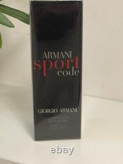 Giorgio Arman Sport Code 75ml Eau De Toilette Pour Lui Tout Neuf Extrêmement Rare