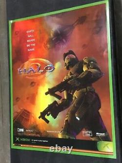 Halo 2 Affiche promotionnelle métallique en relief extrêmement rare pour Xbox Nouveau Master Chief