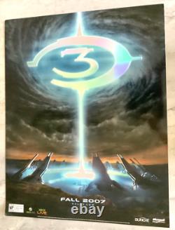 Halo 3 Affiche Promo Embossée Extrêmement Rare Xbox État Neuf Master Chief