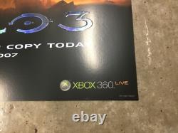 Halo 3 Affiche Promotionnelle Embossée Extrêmement Rare Xbox État Neuf Master Chief