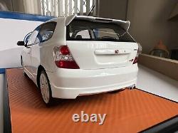 Honda Civic Ep3 Type R Blanc Championnat 1:18 Échelle Extrêmement Rare