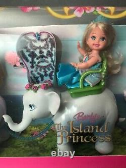 Island Princess Kelly Elephant Doll Giftset Extrêmement Rare Nrfb Barbie Ensemble De 3