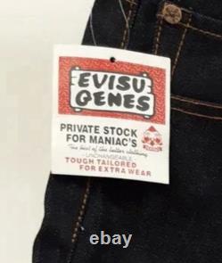 Jeans EVISU originaux vintage des années 90, extrêmement rares, taille 32/34, neufs de stock