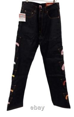 Jeans EVISU originaux vintage des années 90, extrêmement rares, taille 32/34, neufs de stock