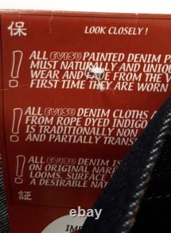 Jeans EVISU originaux vintage des années 90, extrêmement rares, taille 32/34, neufs de stock