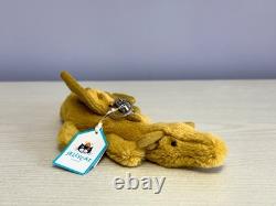 Jellycat Breloque de sac Dragon doré extrêmement rare et retirée de la vente, neuve avec étiquettes, authentique