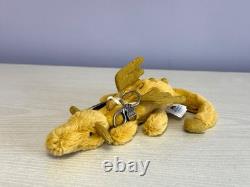 Jellycat Breloque de sac Dragon doré extrêmement rare et retirée de la vente, neuve avec étiquettes, authentique