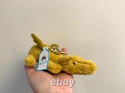 Jellycat Breloque de sac Dragon doré extrêmement rare et retirée de la vente, neuve avec étiquettes, authentique