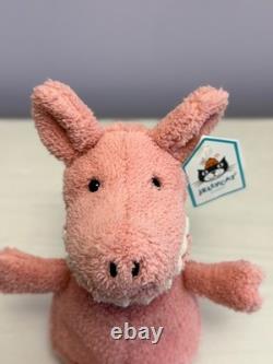 Jellycat Cochon à dents, extrêmement rare et retiré de la vente, petit, neuf avec étiquettes, authentique