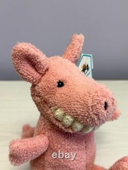 Jellycat Cochon à dents, extrêmement rare et retiré de la vente, petit, neuf avec étiquettes, authentique