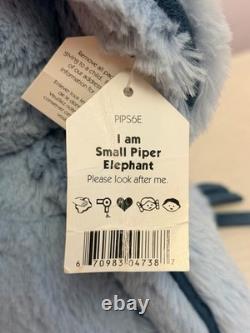 Jellycat Éléphant Piper petit, extrêmement rare, neuf avec étiquettes, authentique