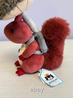 Jellycat Extremely Rare Retired Fungi Forager Squirrel, Neuf Avec Étiquettes, Authentique