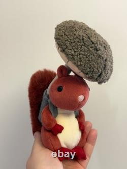 Jellycat Extremely Rare Retired Fungi Forager Squirrel, Neuf Avec Étiquettes, Authentique