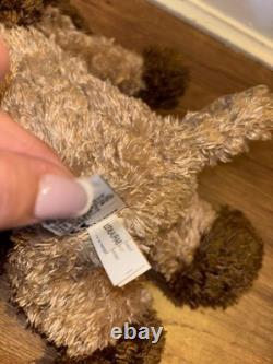 Jellycat Extrêmement Rare Peluche Medium Bunglie Dylan Dog - Neuf Avec Étiquettes Attachées