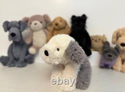 Jellycat Extrêmement Rare Retiré Curvie Chien Mouton Neuf Avec Étiquettes Authentique