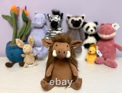 Jellycat Jackadee Warthog extrêmement rare et retiré de la vente, tout neuf avec étiquettes, authentique
