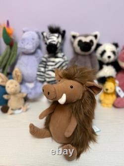 Jellycat Jackadee Warthog extrêmement rare et retiré de la vente, tout neuf avec étiquettes, authentique