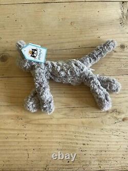 Jellycat Silver Kooky Nouveau Chat Extrêmement Rare Retraité Jouet Doux Chaton Kitty Tags