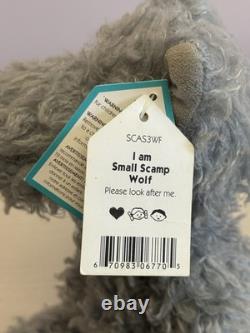 Jellycat extrêmement rare, petit loup Scamp gris retiré de la vente, neuf avec étiquette, authentique