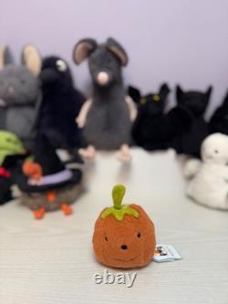 Jellycat extrêmement rare, petit potiron duveteux retiré de la vente, neuf avec étiquettes, authentique