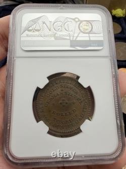 Jeton de 1837 James G. Moffet New York HT-296 NGC AU58 extrêmement rare – seulement 3 connus