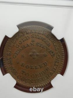 Jeton de 1837 James G. Moffet New York HT-296 NGC AU58 extrêmement rare – seulement 3 connus
