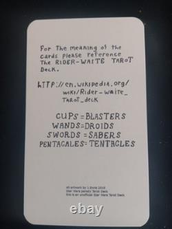 Jeu de Tarot Star Wars EXTREMEMENT RARE ART ORIGINAL DESSINÉ À LA MAIN NEUF SCELLÉ