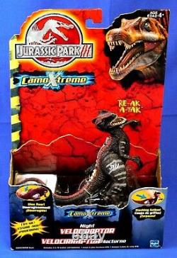 Jurassic Park 3 Camo Extreme Night Velociraptor Non Ouvert 2001 Rare