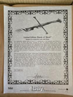 Le Seigneur des anneaux – Les fragments de Narsil – Neuf – UC-1296 – Extrêmement rare – N° 4791 – Certificat d’authenticité