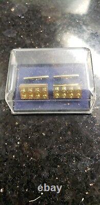 Lego 1970's Service Gold Plated Cufflinks. Extrêmement Rare! Belle Condition