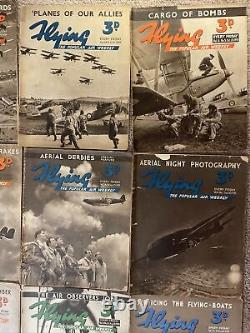 Lot extrêmement rare de 30 magazines de vol de 1938 et 1939 The New Air Weekly VTG