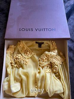 Louis Vuitton Runway Extrêmement Rare Absolument Magnifique Chemisier En Soie Top 40 S M
