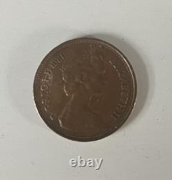 MONNAIE COLLECTIBLE EXTREMEMENT RARE 2p NOUVEAU PENCE 1981 ROYAUME-UNI, CIRCULÉE