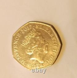 MONNAIE COLLECTIBLE Extrêmement Rare 50p Mr. Jeremy Fisher 2017 UK, Neuf