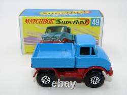 Matchbox Superfast N° 49 Unimog Extrêmement RARE Boîte SANS NEUF MIB