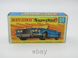 Matchbox Superfast N° 69 Rolls Royce SS Extrêmement RARE Boîte SANS NEUF VNMIB