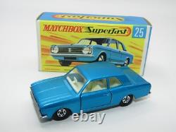 Matchbox Superfast No 25 Ford Cortina EXTREMEMENT Rare Boîte SANS NEUF VNMIB