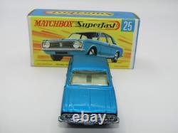 Matchbox Superfast No 25 Ford Cortina EXTREMEMENT Rare Boîte SANS NEUF VNMIB