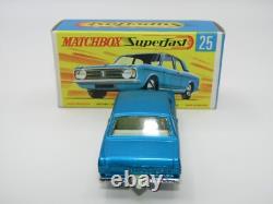 Matchbox Superfast No 25 Ford Cortina EXTREMEMENT Rare Boîte SANS NEUF VNMIB
