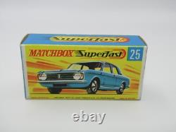 Matchbox Superfast No 25 Ford Cortina EXTREMEMENT Rare Boîte SANS NEUF VNMIB